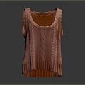Pink Sleeveless Cable Knit Sweater with Tank Top Style and Soft Texture