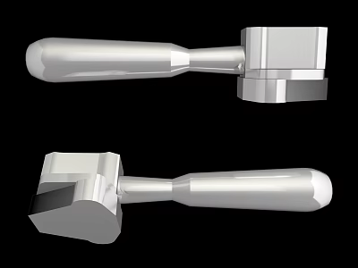 Chrome Plated Hardware Tools Hammer With Metal Handle And Different Head Shapes 3d model