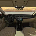 Red Car Exterior And Interior Views With Wheels Dashboard And Seats