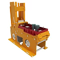 Yellow Industrial Mechanical Device With Metal Structure And Heavy Duty Components 3d model