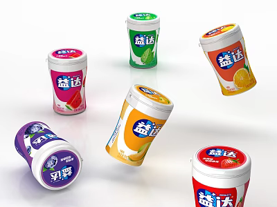 Extra Chewing Gum Packages With Variety Of Flavors 3d model