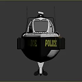 Police Yacht Featuring Bold Police Lettering And Design