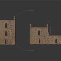 Ancient Castle Ruins Architectural Remains With Stone Brick Structure And Historical Design