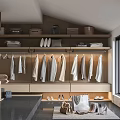Modern Walk in Closet Interior Design With Hanging Clothes Shelves Shoes Bags And Natural Light