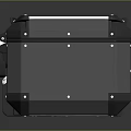 Black Hard Protective Case with Metal Latches Reinforced Corners and Handle for Equipment Storage