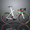 TREK Road Bike With White Frame And Colorful Wheel Design For Modern Cycling