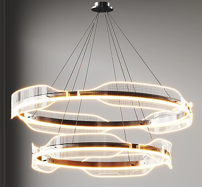 Modern chandelier combination 3d model