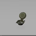 Detailed Weapon Circular Mine 3D Model Showing Open Lid And Inner Mechanical Structure 3d model