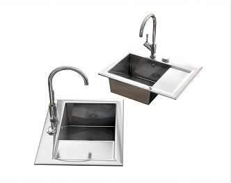 Modern dish washing basin sink stainless steel sink basin 3d model