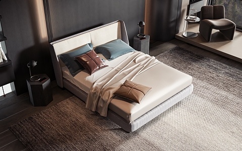 Style Commodity Bed 3d model