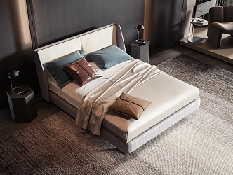 Style Commodity Bed 3d model