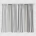 Modern Gray and White Striped Curtains with Elegant Drape for Interior Decor