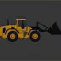 Yellow Wheel Loader With Modern Design And Bucket