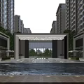 Southwood Northwood Residential Entrance With Glass Doors And Surrounding Tall Buildings Pedestrians Landscape