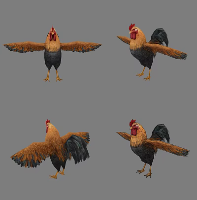 Modern Rooster 3d model