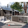 Modern Container Store Container Cafe Container Store Public Building Small Building Post Station Building 3d model