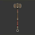 Hammer Warhammer Cartoon Hammer Magic Hammer Thor's Hammer Ancient Weapons Cold Weapons Medieval Items 3d model