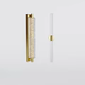 Modern Gold Wall Sconces With Textured Glass Shade And Metal Frame