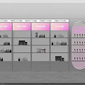 Prime Coco Cosmetic Display Shelves With Organized Product Arrangement And Modern Design