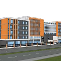 School Kindergarten Architecture Primary School Middle School Wall Guard Room Gate Machine Library Dormitory Building Art Gallery Teaching Building Gymnasium University 3d model
