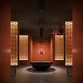 New Chinese-style porch aisle screen partition 3d model