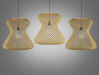 Southeast Asia chandelier braided chandelier 3d model