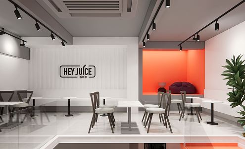 Modern Milk Tea Shop 3d model