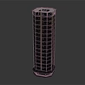 Future Architecture High Rise Tower With Modern Glass Facade And LED Lighting Accents