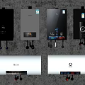 Daily Use Home Appliances Featuring Various Water Heaters In Different Styles And Colors