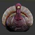Vibrant Pink Turkey Figurine With Colored Feathers For Home Decor