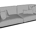 Modern double sofa 3d model