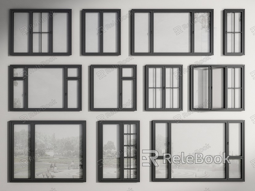 Modern casement window model