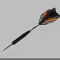 Professional Dart Sporting Equipment With Black Orange Flight And Striped Shaft Design