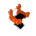 Orange Chicken Shaped Playground Spring Rider With Stable Base For Kids