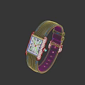 Elegant Fashion Watch With Black Leather Strap And Square White Dial