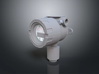 Durable Industrial Equipment With Stainless Steel Casing Digital Display And Mounting Base For Process Monitoring 3d model