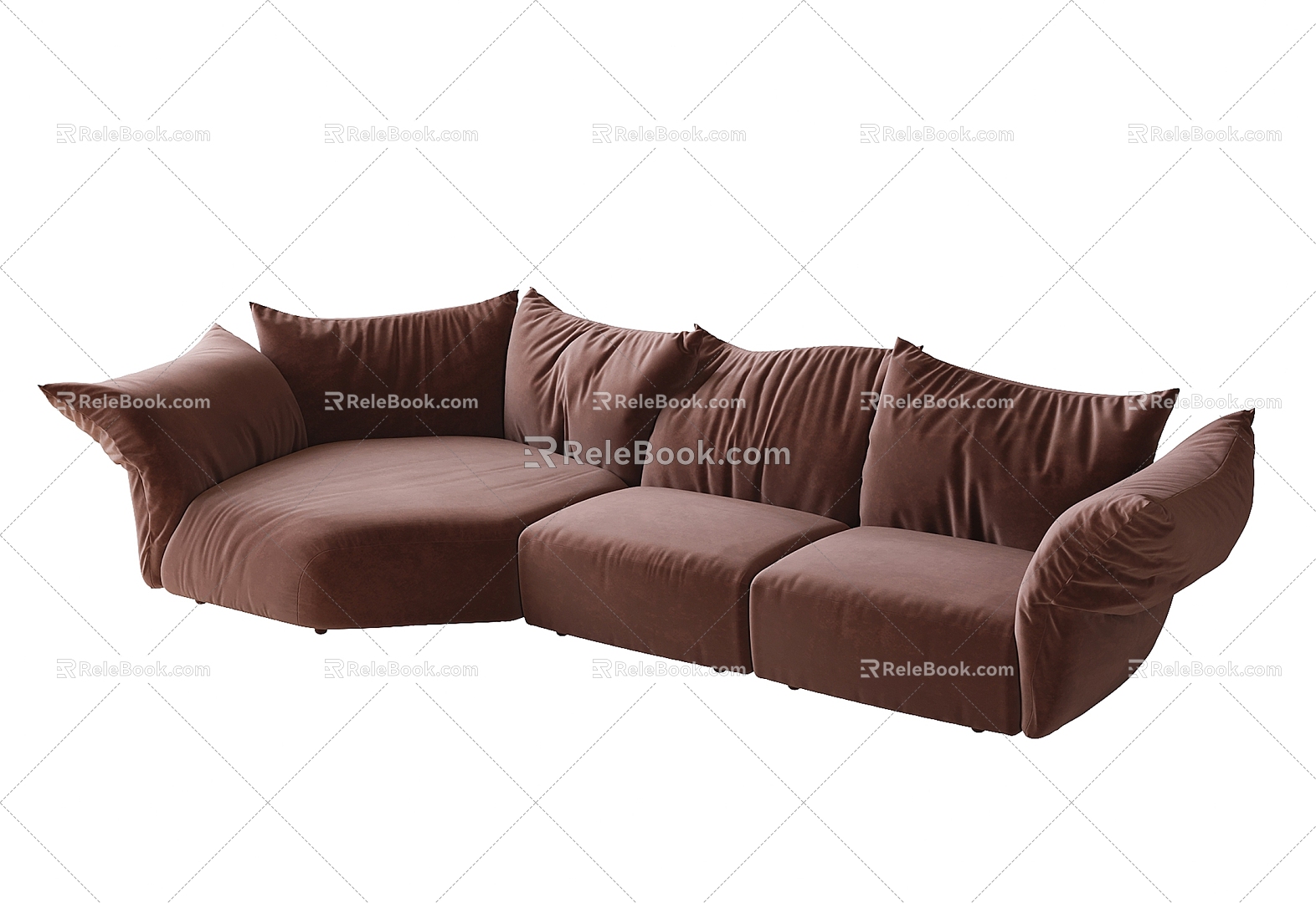 Modern petal sofa multiplayer sofa 3d model