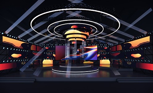 Stage Small Stage Indoor Stage Fashion Music Stage Audio Theater Stage 3d model