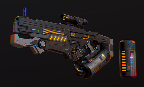 Modern Sci-Fi Gun 3d model