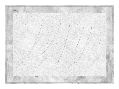 Abstract Design Sketch With Rectangular Frame And Diagonal Lines On White Background 3d model