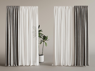 Modern Fabric Curtain Gauze Curtain Living Room Bedroom Curtain Phantom Yarn Set Height Fabric Curtain model