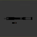 Black Military Style Tactical Assault Rifle With Rail System Grip And Stock