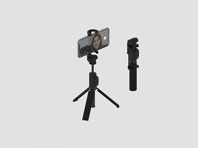 Stable Mobile Phone Tripod Stand With Adjustable Holder For Photography 3d model