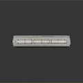 Silver Railroad Tank Car With Logo And Wheels On Gray Background