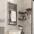 Modern Bathroom Accessories with Towel Rail Shelves Hair Dryer Toilet Paper Holder And Bath Products