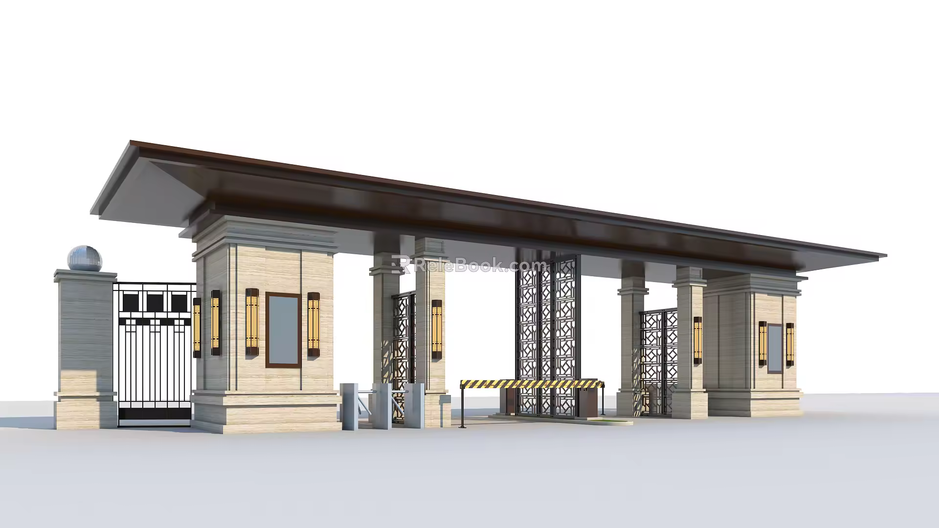 European-style gate 3d model