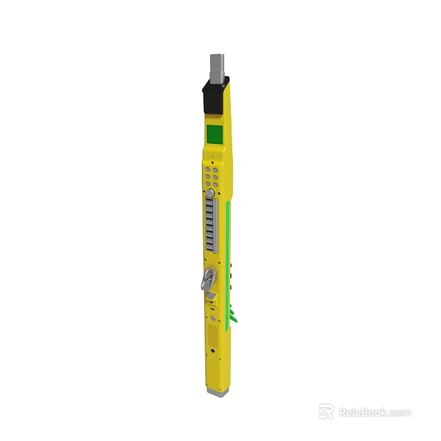 Other Yellow Measuring Tool With Digital Screen And Control Buttons 3d model