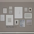 Modern Photo Wall Design With Various Frame Sizes And Artwork Arrangement