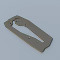 Swing Door Installation Bracket with Flat Design and Light Brown Metal Construction