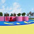 Octopus Shaped Kids Playground Maze Equipment with Sea Star Fish and Aquatic Plants Design